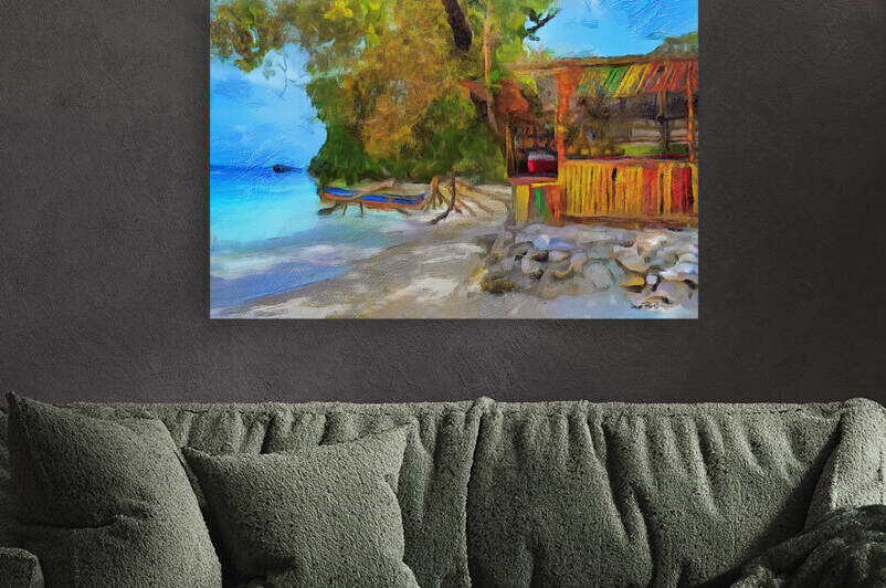 Hut by The Beach by Wayne Pascall Art