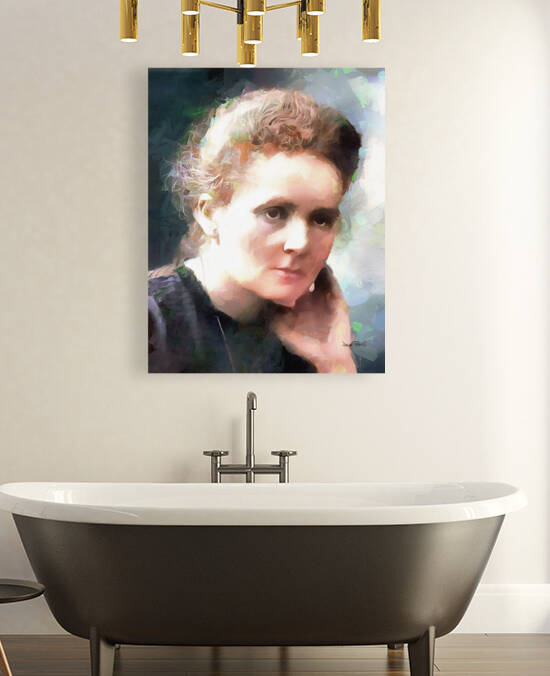 Marie Curie by Wayne Pascall Art