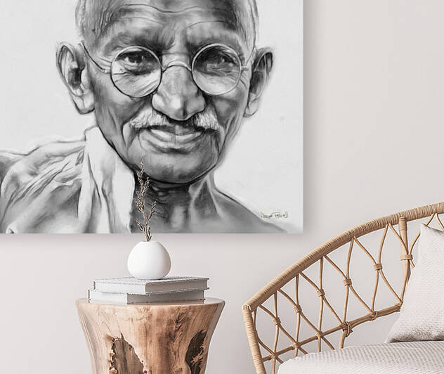 Mahatma Gandhi by Wayne Pascall Art
