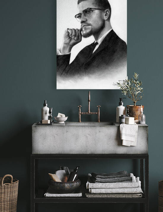 Malcolm X by Wayne Pascall Art
