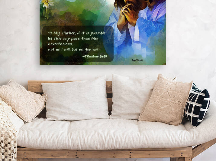 THE PRAYERFUL MOMENTS OF JESUS CHRIST - The Prayer Before The Cross by Wayne Pascall Art