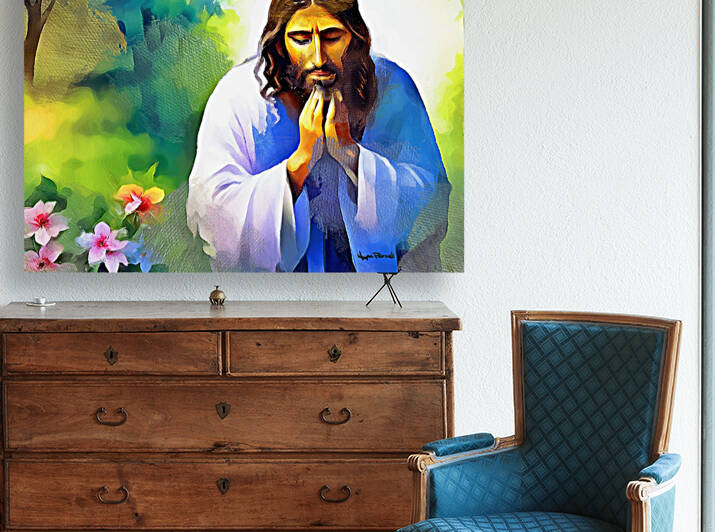 THE PRAYERFUL MOMENTS OF JESUS CHRIST - THE SECOND PRAYER BEFORE THE CROSS by Wayne Pascall Art