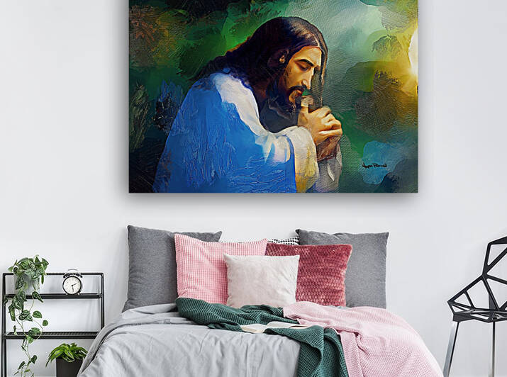 THE PRAYERFUL MOMENTS OF JESUS CHRIST - A Night in Prayer Before a Big Decision by Wayne Pascall Art