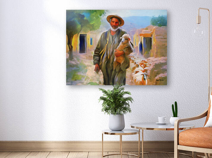 PARABLES OF JESUS - The Shepherd and The Lost Sheep by Wayne Pascall Art