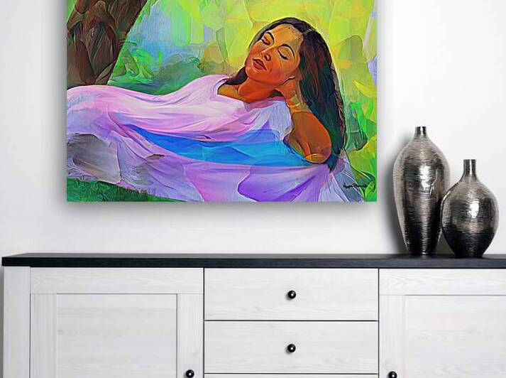 INDO-CARIBBEAN SCENES - Leela Relaxes by Wayne Pascall Art