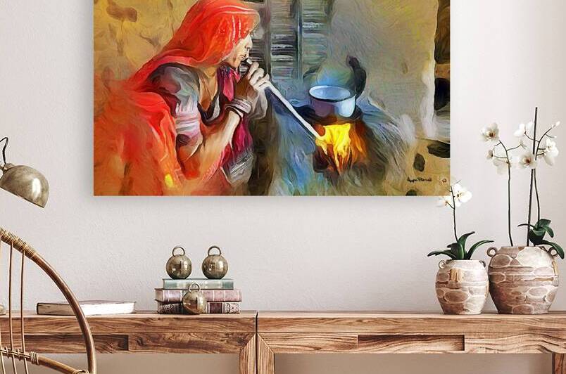 Cooking with Pokni and Chulha by Wayne Pascall Art